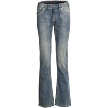 Rock & Roll Cowgirl Rhinestone Rivet Jeans - Bootcut (For Women) in Light Wash - Closeouts