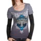 Rock & Roll Cowgirl Scoop Neck T-Shirt - Cotton Jersey, Long Burnout Sleeve (For Women)