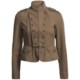 Rock & Roll Cowgirl Screenprint Military Style Jacket (For Women)