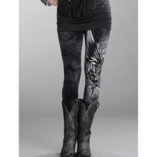 Rock & Roll Cowgirl Tie-Dye Heart & Soul Leggings (For Women) in Steel - Closeouts