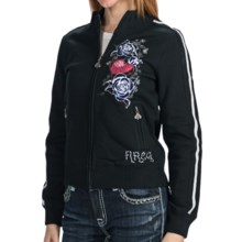 Rock & Roll Cowgirl Track Jacket (For Women) in Black - Closeouts