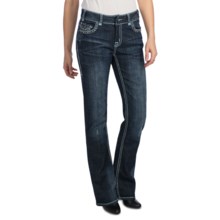 Rock & Roll Cowgirl Zigzag Deco Seam Stitch Jeans - Mid Rise, Bootcut (For Women) in Medium Wash - Closeouts