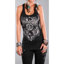 Rock & Roll Cowgirl Zip Zag Tank Top - Racerback (For Women) in 01 Black - Closeouts