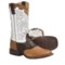 Rocky Handsewn Leather Western Boots - 11" (For Women) in Cognac/White