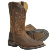 Rocky Welted Leather Cowboy Boots - U-Toe (For Men) in Saddle Brown - Closeouts