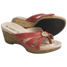 Romika Hawaii 03 Wedge Sandals - Leather (For Women) in Red - Closeouts