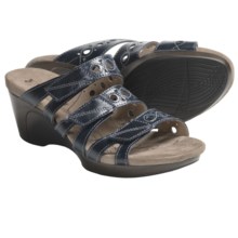 Romika Waikiki 15 Sandals - Leather, Wedge Heel (For Women) in Blue - Closeouts
