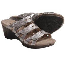 Romika Waikiki 15 Sandals - Leather, Wedge Heel (For Women) in Platinum - Closeouts
