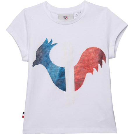 Rossignol Rooster T-Shirt - Short Sleeve (For Big Girls) - WHITE (12 )