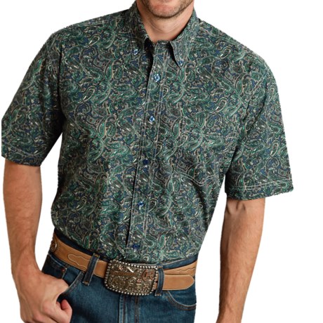 Roper Amarillo Collection Printed Shirt Short Sleeve For Men and Big Men