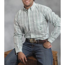 Roper Amarillo Ombre Plaid Shirt - Button Front, Long Sleeve (For Men) in Green - Closeouts
