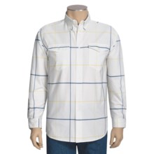 Roper Amarillo Shirt - Oxford Plaid, Long Sleeve (For Men) in White Plaid - Closeouts