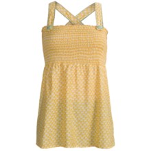 Roper Baby Doll Shirt - Sleeveless, Floral Print (For Women) in Yellow - Closeouts