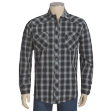 Roper Black Hills Shirt - Ombre Plaid, Long Sleeve (For Men) in Black - Closeouts