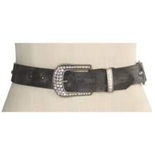 Roper Braided Leather Belt (For Women) in Black - Closeouts