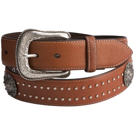 Roper Concho Detail Leather Belt For Men