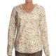 Roper Cotton Print Shirt - Ruffled Neck, Long Sleeve (For Women)