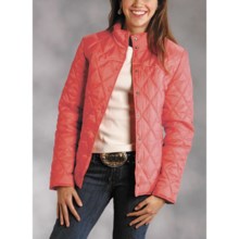 Roper Diamond Quilted Jacket (For Women) in Orange - Closeouts