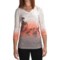 Roper Electric Spirit Black Horses Shirt - 3/4 sleeve (For Women) in Black