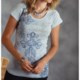 Roper Fleur-de-Lis Cross T-Shirt - Short Sleeve (For Women)