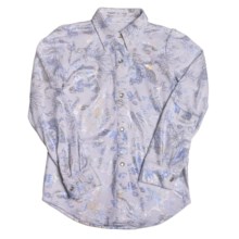 Roper Floral Print Shirt - Long Sleeve (For Girls) in White - Closeouts
