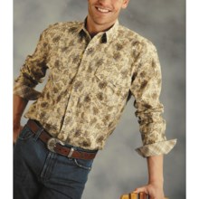 Roper Funky Paisley Shirt - Long Sleeve (For Men) in Brown - Closeouts