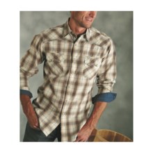Roper Gold Digger Plaid Shirt - Long Sleeve (For Men) in Brown - Closeouts