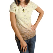 Roper Horse Burnout T-Shirt - Jersey Blend, Short Sleeve (For Women) in Green - Closeouts