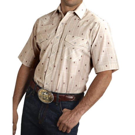 Roper Karman Classic Grid Plaid Shirt Short Sleeve (For Men)