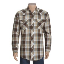 Roper Karman Plaid Shirt - Long Sleeve (For Tall Men) in Brown - Closeouts