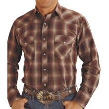 Roper Metallic Plaid Shirt - Long Sleeve (For Men) in Red - Closeouts