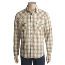 Roper Ombre Check Shirt - Long Sleeve (For Men) in Green - Closeouts