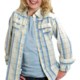 Roper Ombre Jacquard Plaid Shirt - Snap Front, Long Sleeve (For Girls)