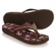 Roper Pink Interlace Thong Sandals (For Women)