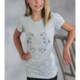Roper Printed Burnout Jersey Knit Shirt - Puff Short Sleeve (For Girls)