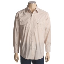 Roper Silver Lurex Stripe Shirt - Snap Front, Long Sleeve (For Men) in Brown - Closeouts