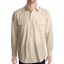 Roper Tone-on-Tone Shirt - Snap Front, Long Sleeve (For Men) in White/Ecru - Closeouts