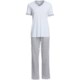 Rosch Contrast V-Neck Pajamas - Short Sleeve (For Women)