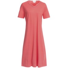 Rosch Horseshoe Neck Cotton Nightshirt - Short Sleeve (For Women) in Peach - Closeouts