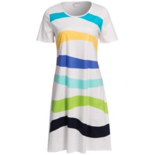 Rosch Short Sleeve Nightshirt - Interlock Cotton, Short Sleeve (For Women) in Marine - Closeouts