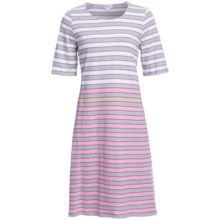 Rosch Striped Nightshirt with Pockets - 3/4 Sleeve (For Women) in White/Grey - Closeouts