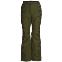 Rossignol Geny Print Ski Pants - Waterproof, Insulated (For Women) in Moss - Closeouts