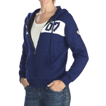 Rossignol Heritage Hooded Sweater - Windproof, Short Sleeve (For Women) in Night