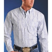 Rough Stock by Panhandle Slim Beragamo Shirt - Long Sleeve (For Men) in Blue - Closeouts