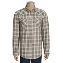Rough Stock by Panhandle Slim Cotton Ombre Twill Plaid Shirt - Long Sleeve (For Men) in Tan - Closeouts