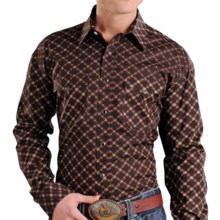 Rough Stock by Panhandle Slim Sevilla Vintage Print Shirt - Snap Front, Long Sleeve (For Men) in Brown - Closeouts