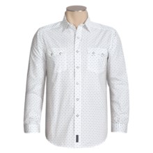 Rough Stock Cotton Nemaha Antique Print Shirt - Long Sleeve (For Men) in White W/Blue Print - Closeouts