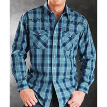 Rough Stock Ithica Ombre Check Shirt - Snap Front, Long Sleeve (For Men) in Blue - Closeouts