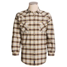 Rough Stock Lurex® Plaid Snap Shirt - Long Sleeve (For Men and Tall Men) in Brown - Closeouts