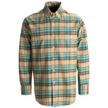 Rough Stock Oxford Plaid Shirt - Button Front, Long Sleeve (For Men) in 25 Camel - Closeouts